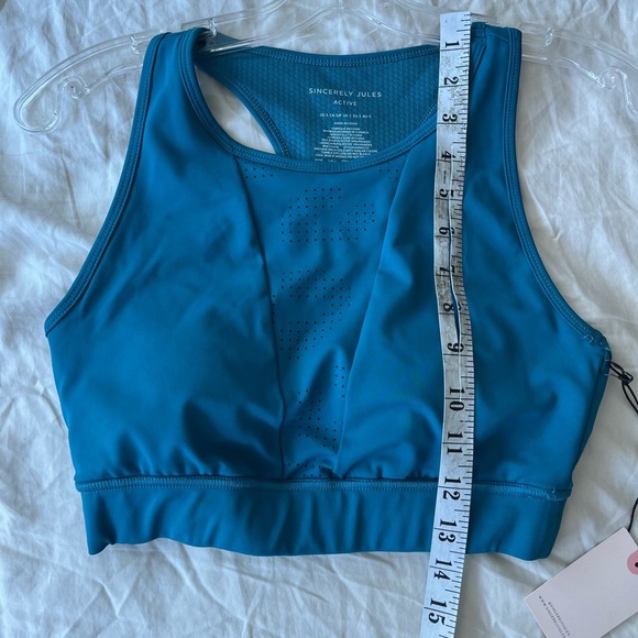 NWT Sincerely Jules Active Teal Racerback Sports Bra S - Picture 9 of 10